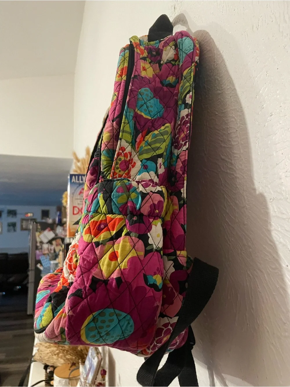 Vera Bradley Floral Quilted Backpack Pink Multicolor
